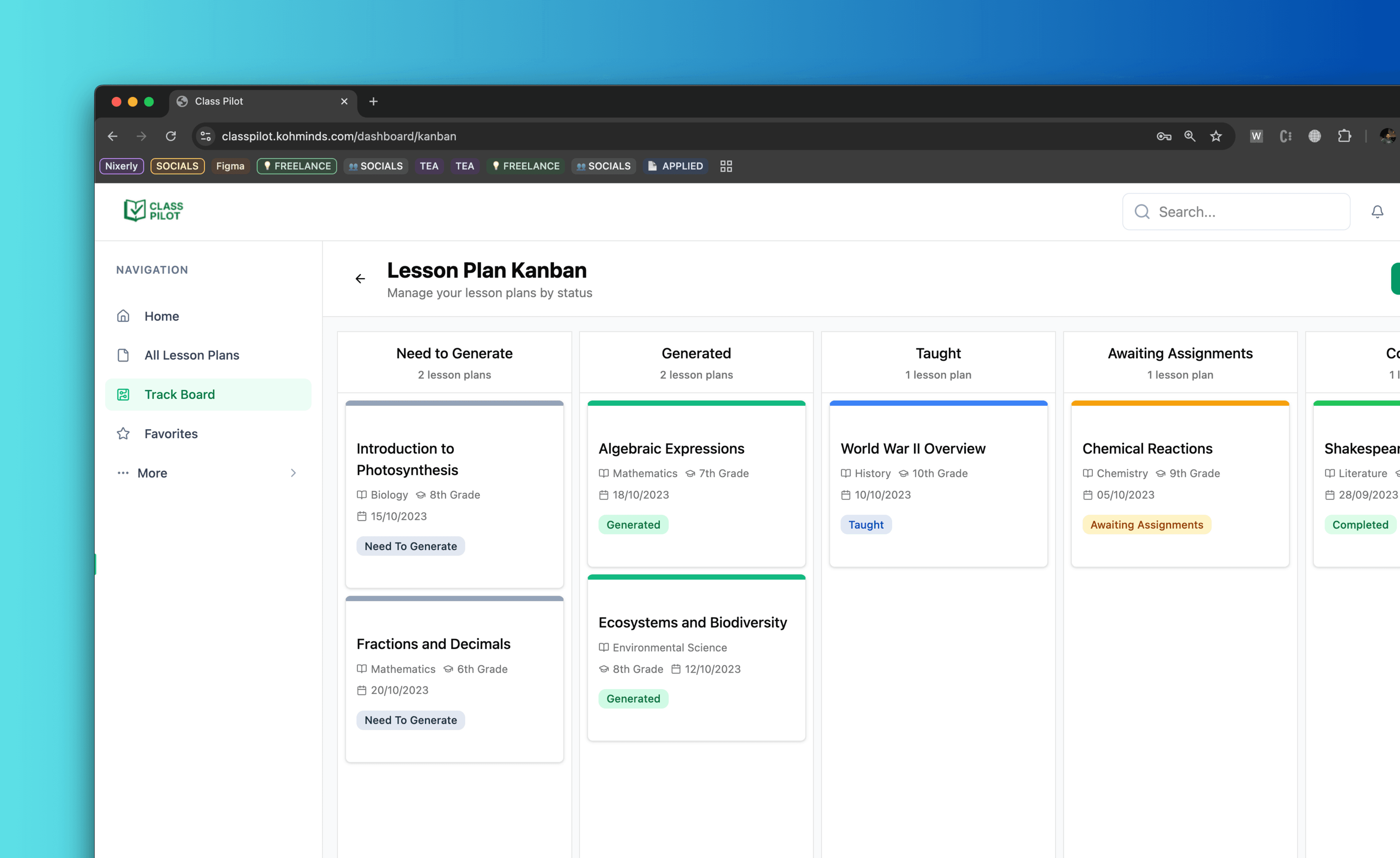 Kanban Planning Board
